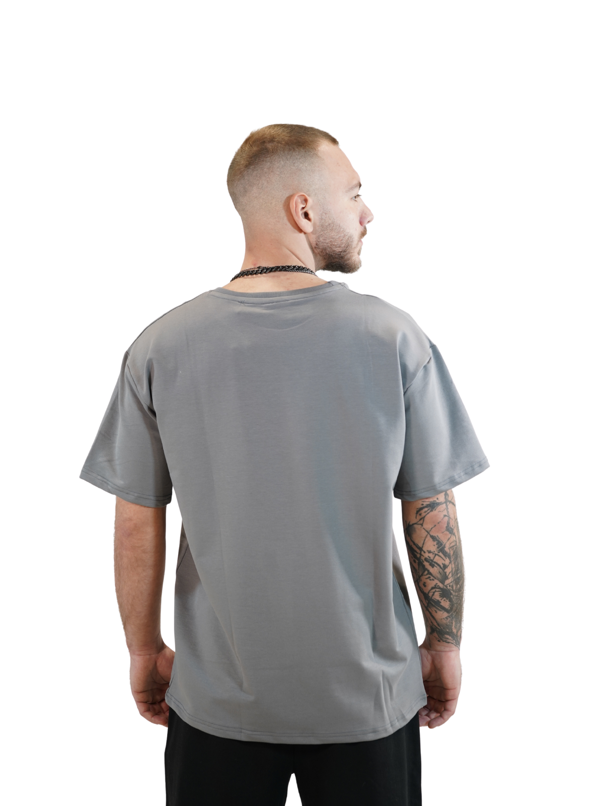 Flying Rhino Oversized Tee Heather Grey