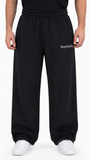 Old English Wide-Leg Sweatpants Jet Black