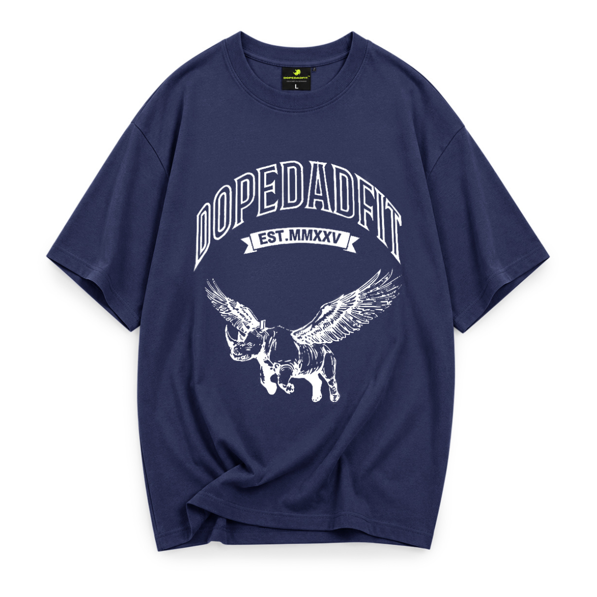 Flying Rhino Oversized Tee Midnight Navy