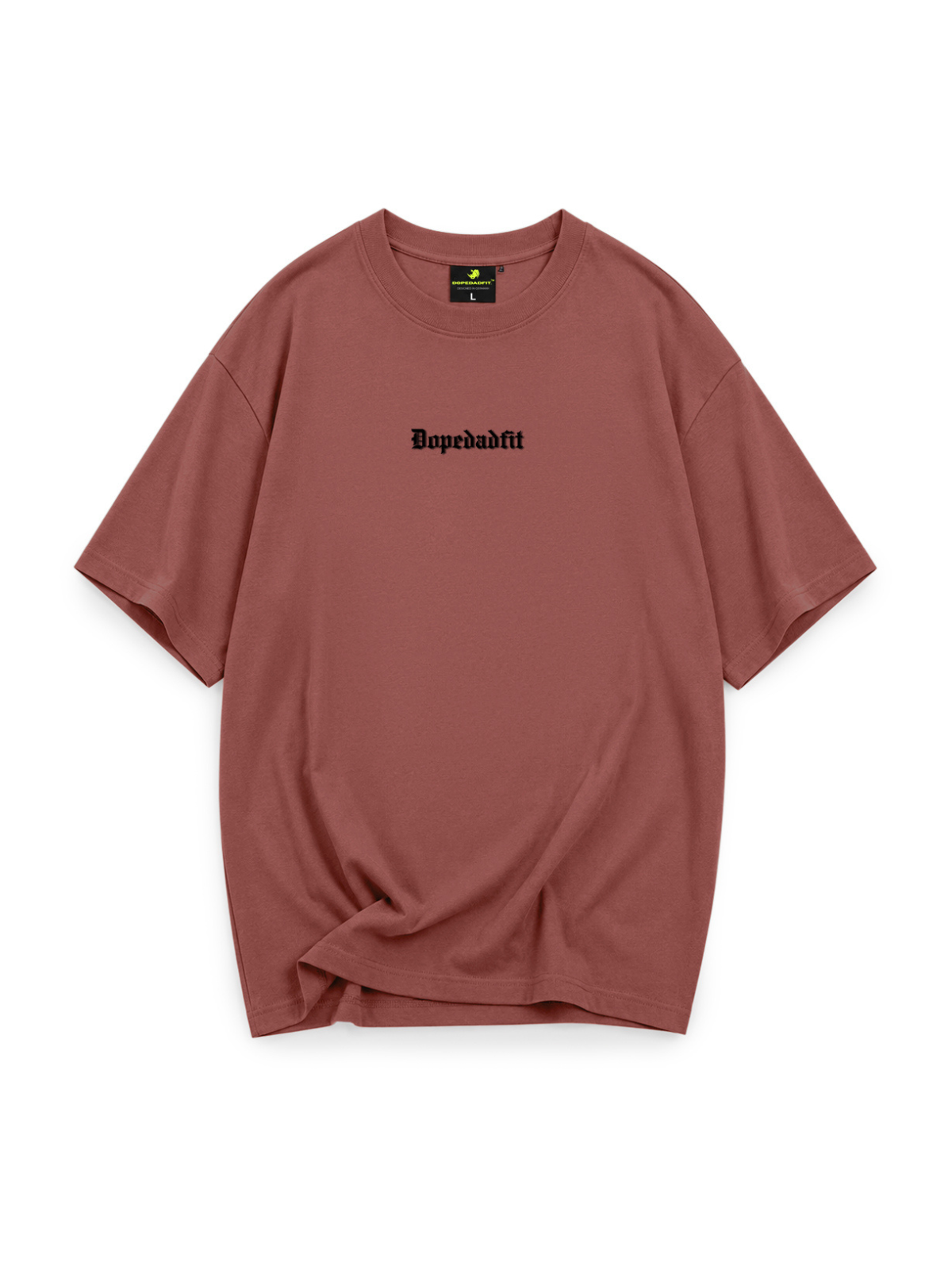 Metal Script Oversized Tee Dusty Rose