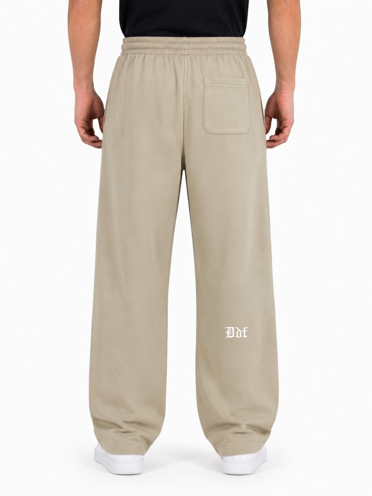 Old English Wide-Leg Sweatpants Camel