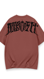 Metal Script Oversized Tee Dusty Rose