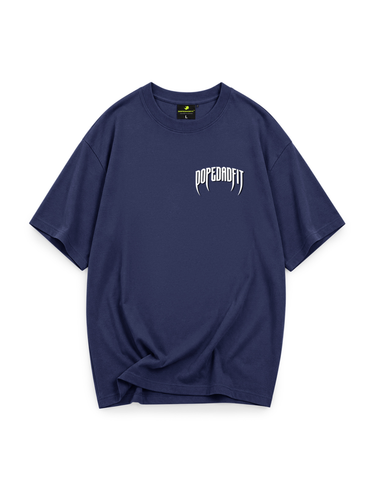 Mechanical Skull Oversized Tee Navy