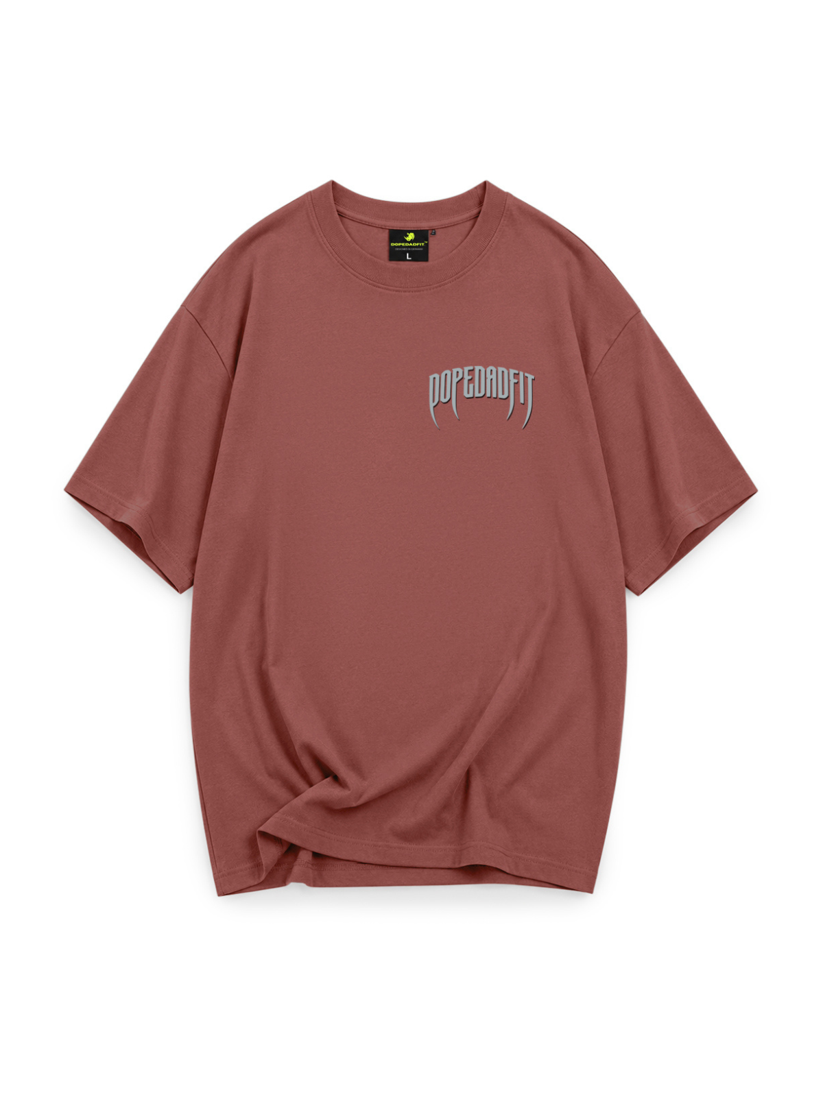 Mechanical Skull Oversized Tee Brick Red