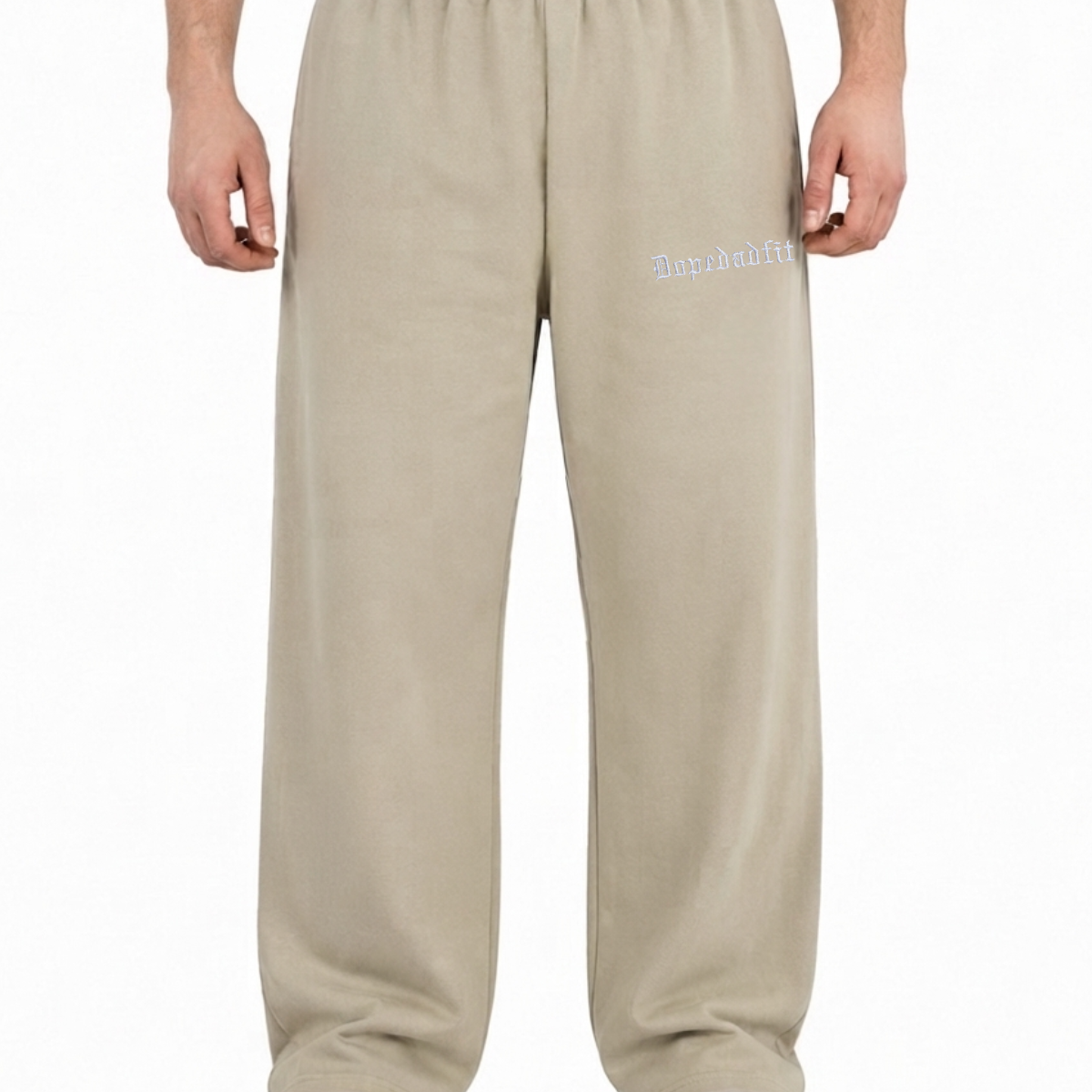 Old English Wide-Leg Sweatpants Camel