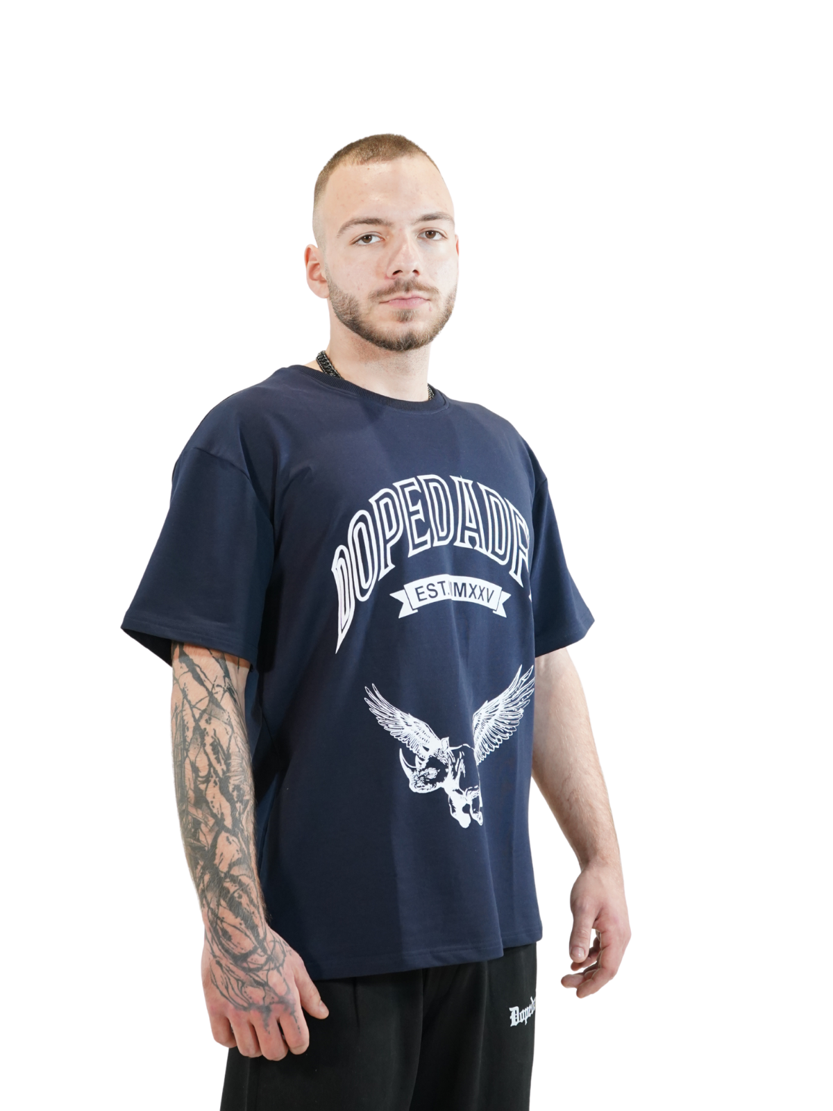 Flying Rhino Oversized Tee Midnight Navy