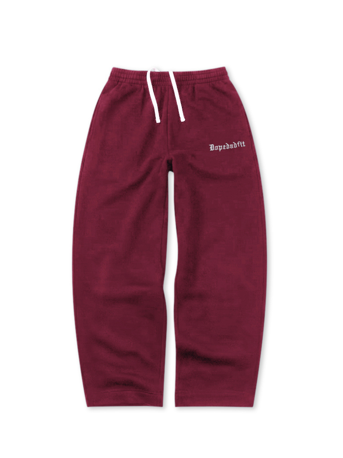 Old English Wide-Leg Sweatpants Washed Crimson