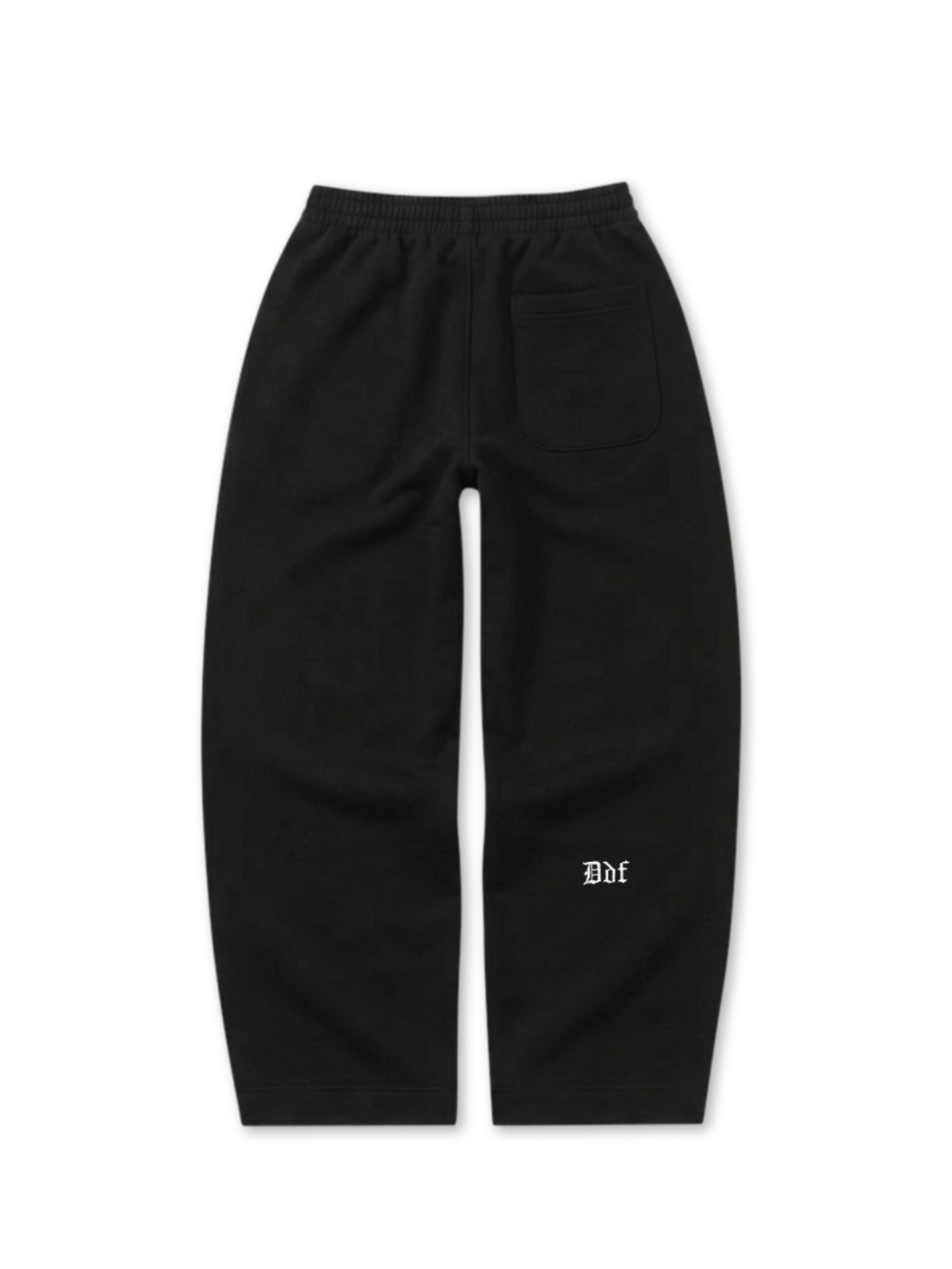 Old English Wide-Leg Sweatpants Jet Black