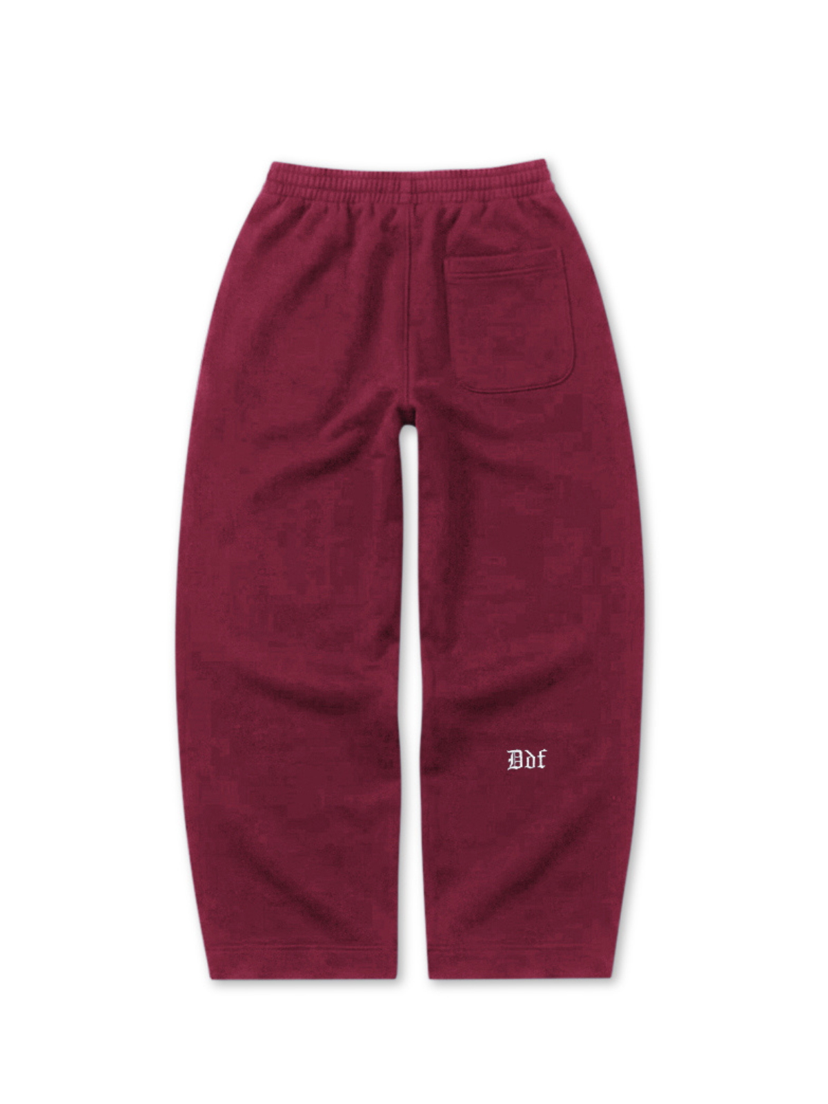 Old English Wide-Leg Sweatpants Washed Crimson
