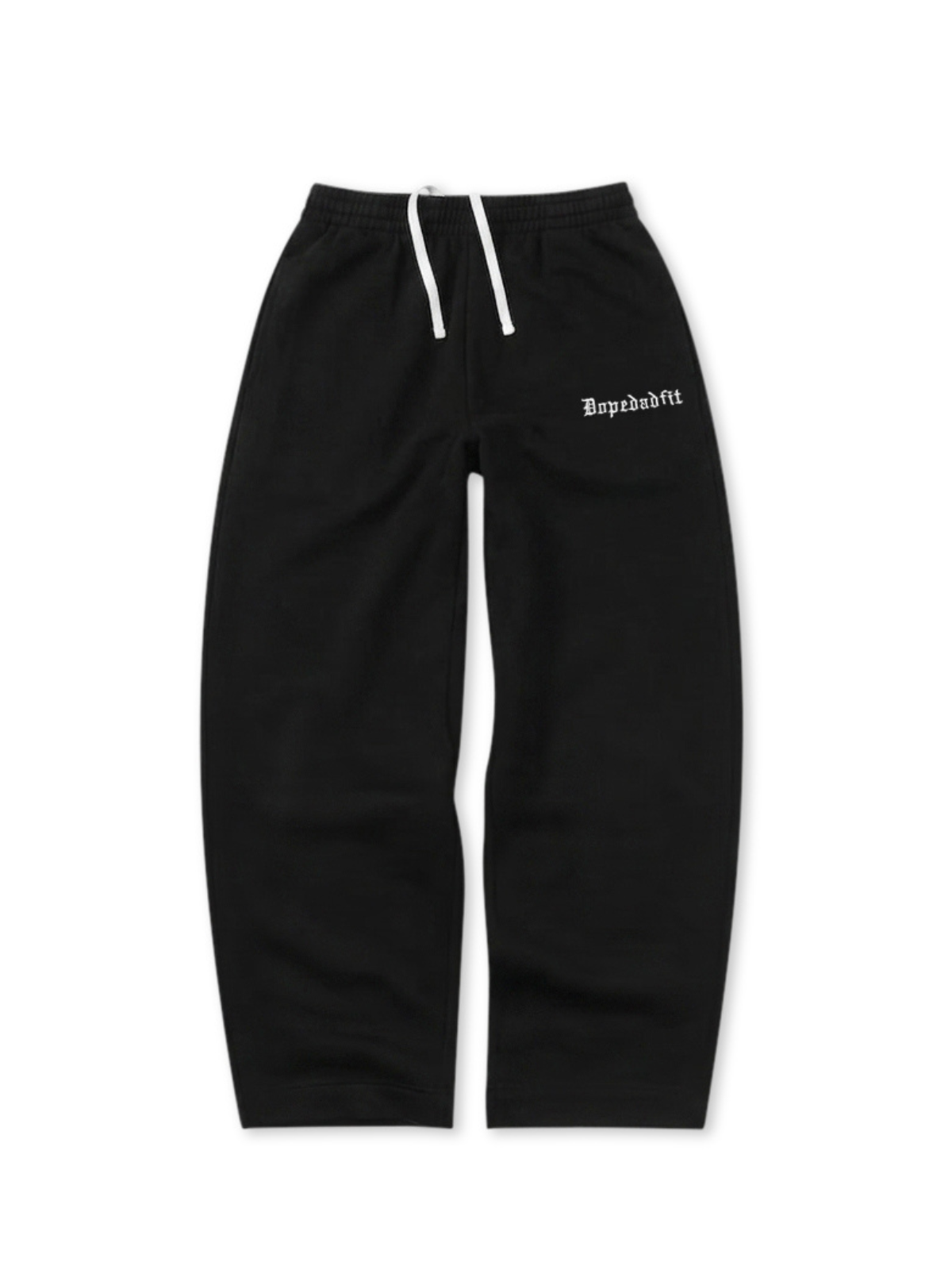 Old English Wide-Leg Sweatpants Jet Black