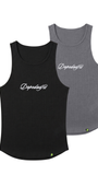DOPEDADFIT SCRIPT RIBBED TANK 2 Pack